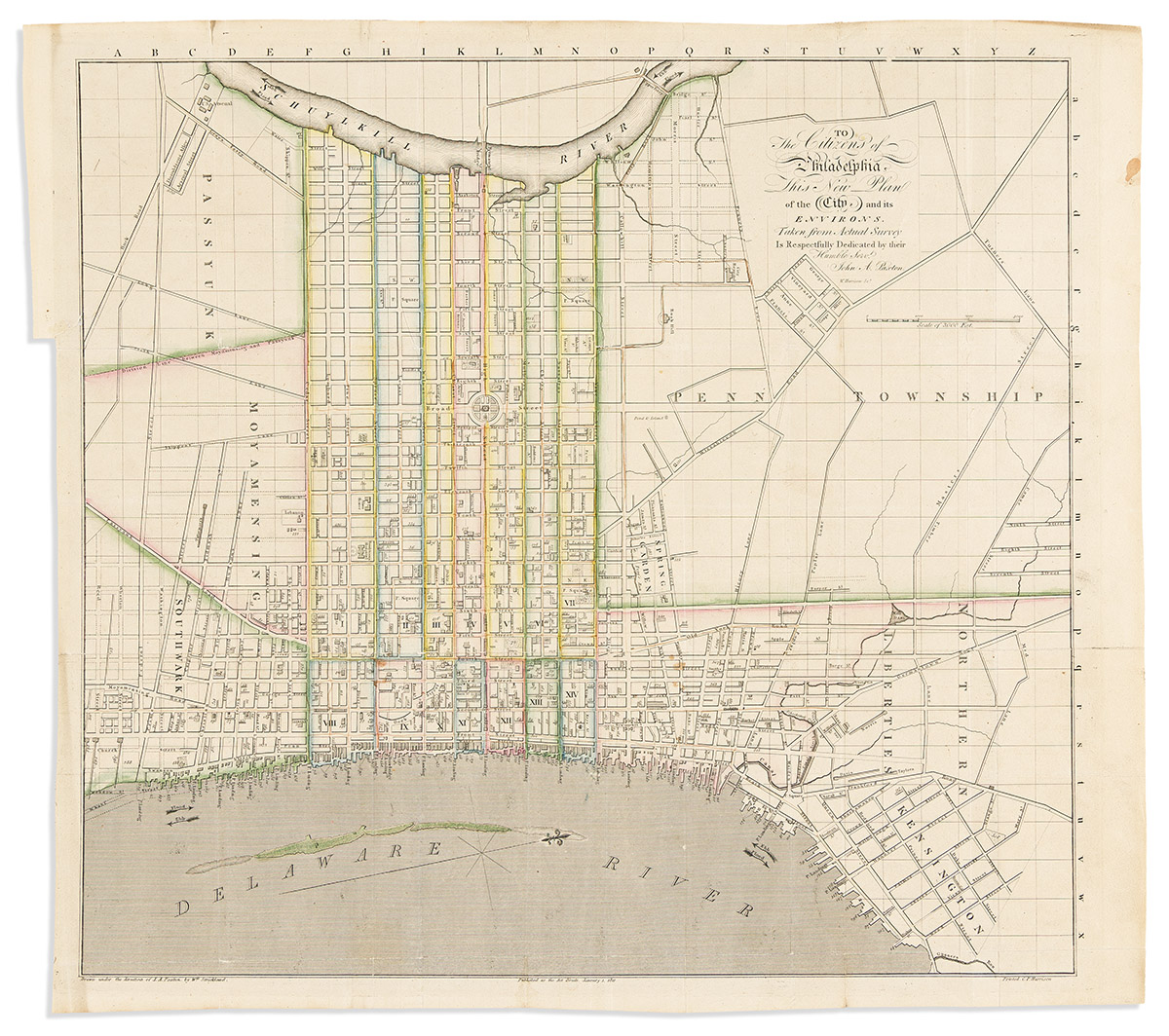(PHILADELPHIA.) John A. Paxton. To the Citizens of Philadelphia, This New Plan of the City and its Environs